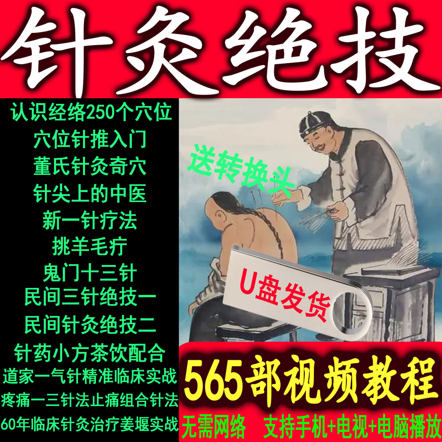 中医针灸课程高清全套针灸入门自学零基础教程全集十三针明间绝技