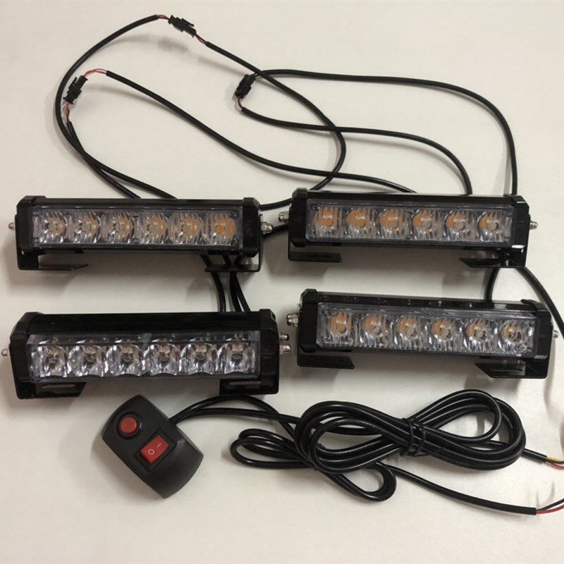 汽车LED中网爆闪灯反击灯警示灯led暴闪灯前杠前雾灯12-24V