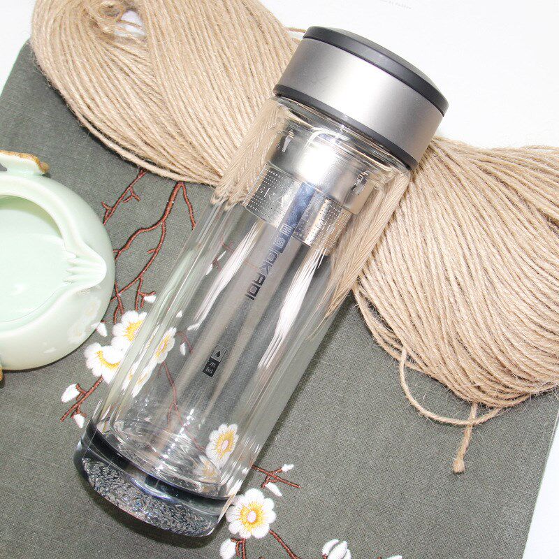 匡迪157号双层隔热防烫高硼硅水晶玻璃男女商务办公家用茶水杯