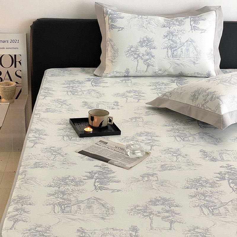 A类抗菌冰丝凉席三件套床笠款 夏季可水洗凉感席子夏天空调冰丝席