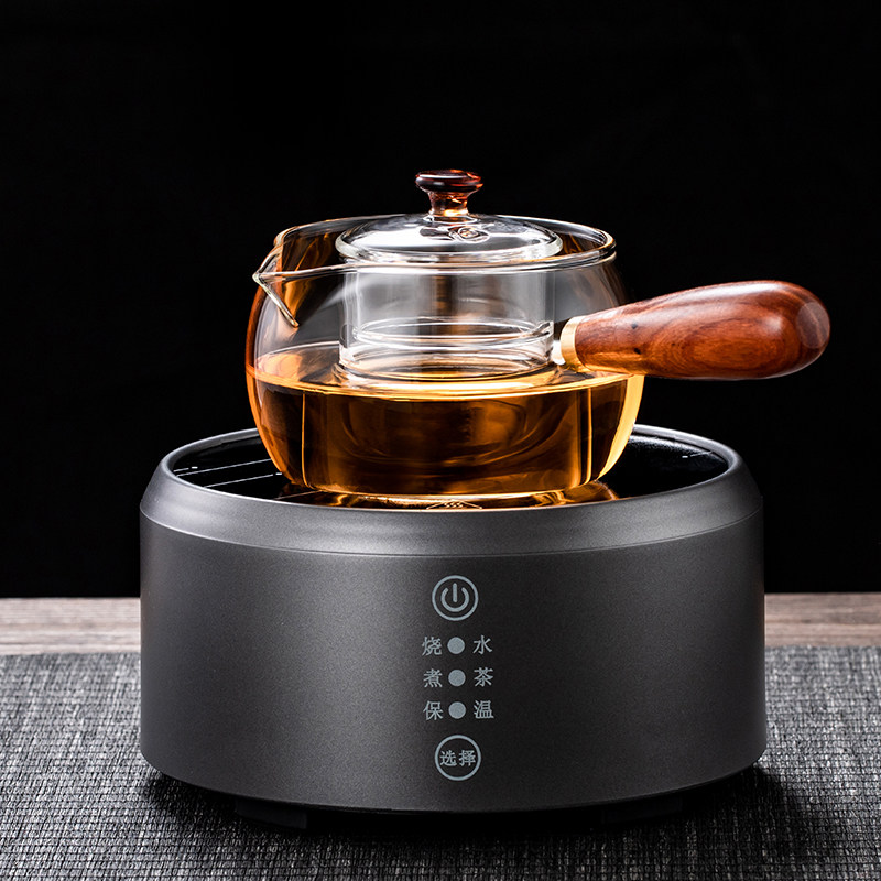 侧把玻璃煮茶壶小青柑煮茶器小型电陶炉家用多功能保温泡茶壶套装