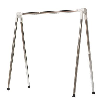 飘窗可伸缩折叠晾衣架室内阳台挂衣架简约家用衣帽架小型落地衣架