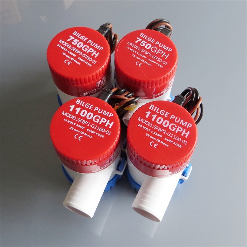渔船游艇快艇/2V直流舱底泵潜水泵排水泵3/0/7/1100GPH