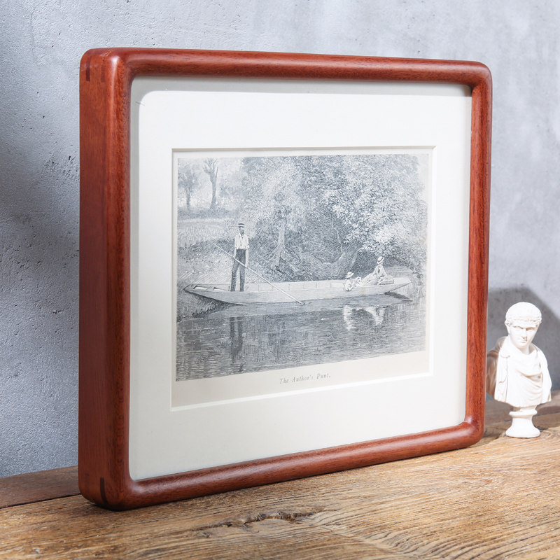 小菠萝格圆角实木相框定制照片冲印挂墙木质画框装裱定制任意尺寸