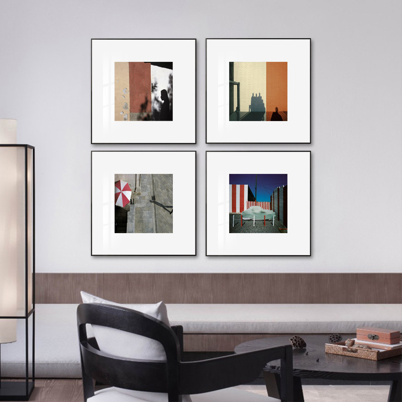 风景建筑彩色摄影艺术铝合金喷绘装饰画有框油画布