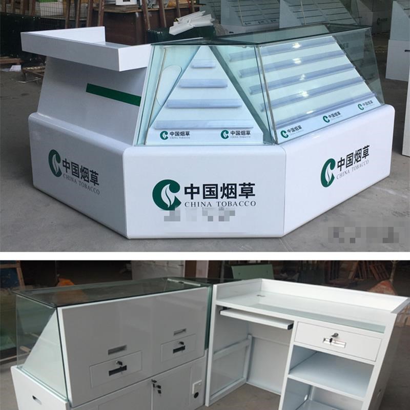 草玻璃烟柜台烟柜便利店收银一体小型多功能烟酒展示柜