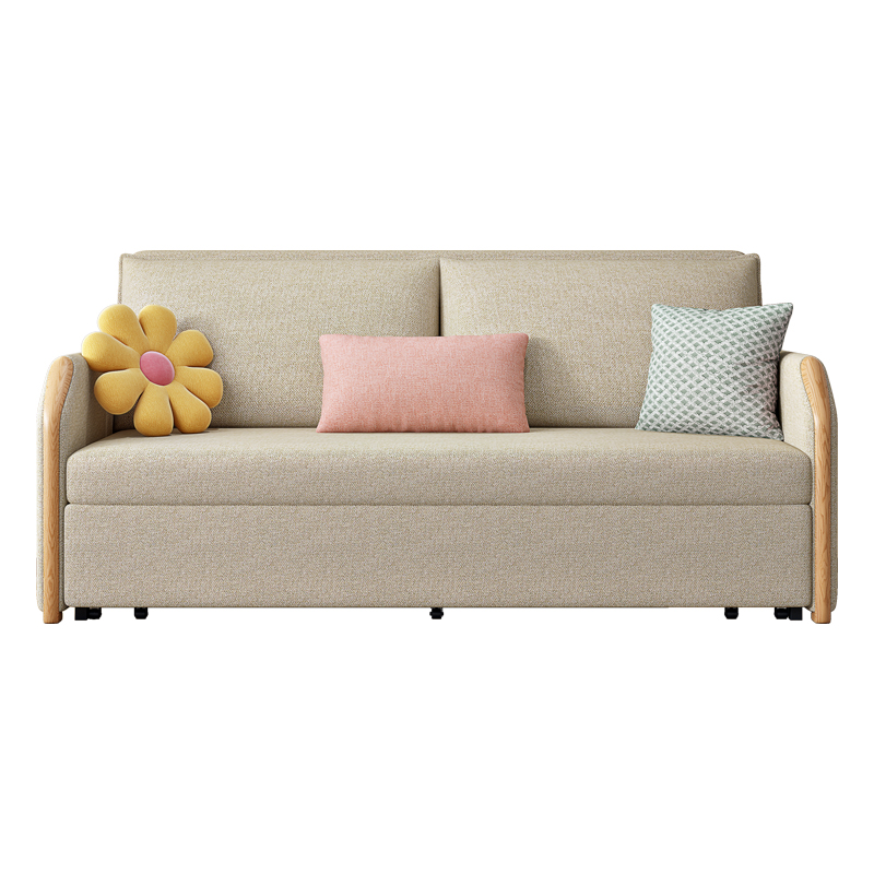 实木多功能沙发床两用可折叠伸缩可半躺床垫两面可用小户型简约款