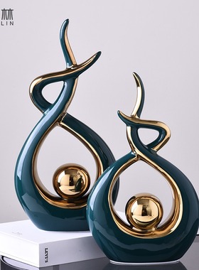 现代简约客厅电视柜酒柜摆件创意家居陶瓷装饰品小摆设软装工艺品