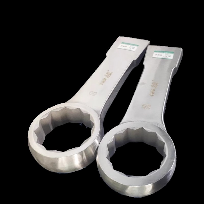 30不锈钢防磁敲击梅花扳手 白钢敲打梅花扳手,防磁敲击八角扳手