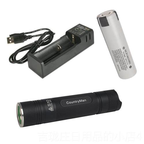正品夫s家e10户外edc便携18650迷你小直强光充电手电筒L2 ld户外
