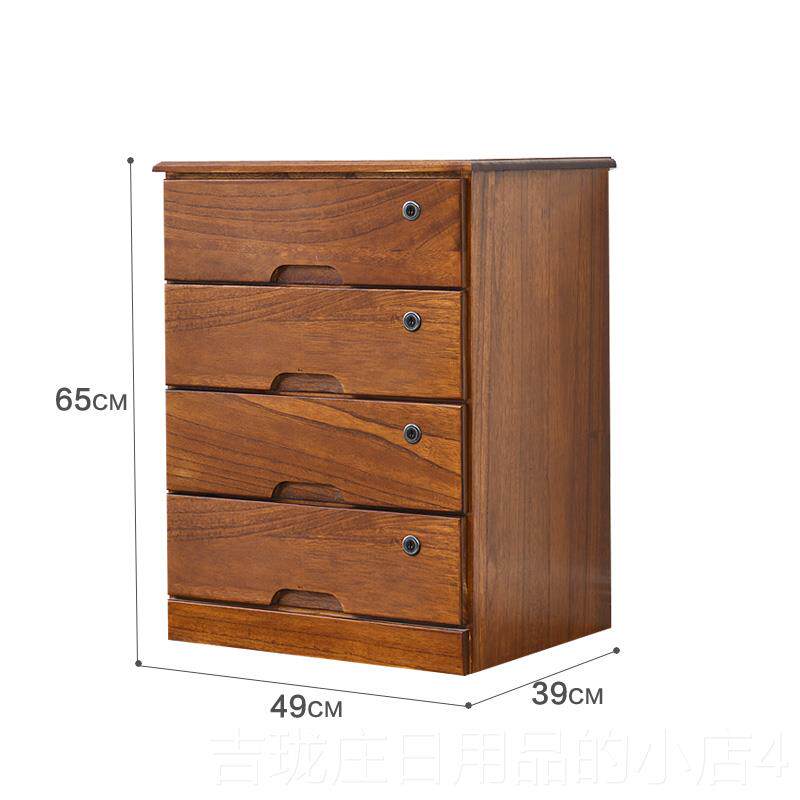 正品实斗木整装三层收纳柜木五储物质抽屉柜 桌下小 柜子移动带锁