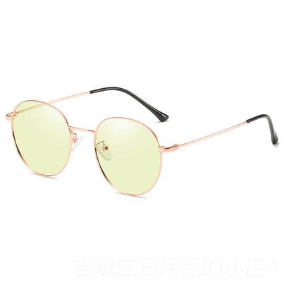 正品防保蓝光辐射眼镜女变色圆框护眼睛无度数护光目男平潮轻韩版