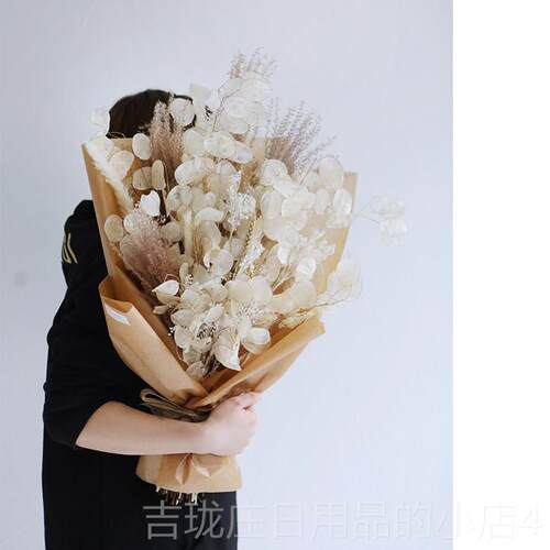 正品天银扇叶花束i插花进口然干 干花果n家居门店软装配饰开 s业
