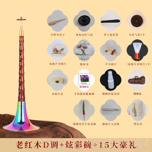 正品宏凤鸣呐精品老红木唢乐器全艺套吹奏演成人成人专业奏D调初