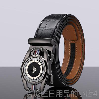 正品英皇保真约皮皮带男士罗自动纯牛皮个性潮流百搭简腰带时尚扣