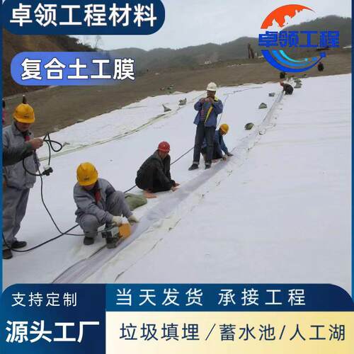 短丝复合道土工膜800克两一膜河护坡工湖防BMD水布国标复合土人工