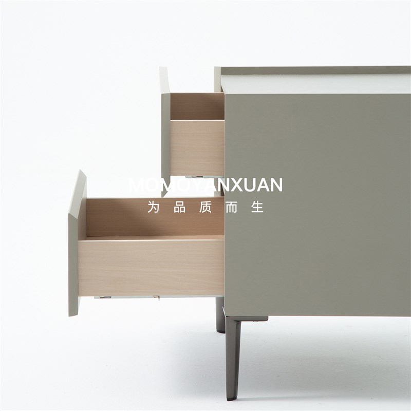 某某严选家居意式极简智能无线充电床头柜感应灯新款创意卧室柜