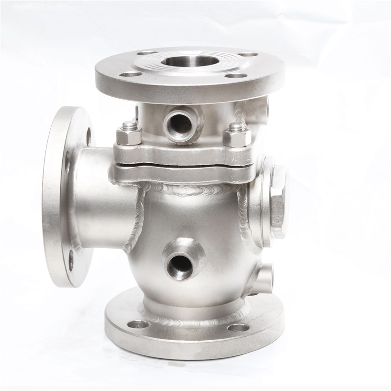 不锈钢保温夹三通法兰球TL型BQ5PL-1P铸硬密封高温蒸汽