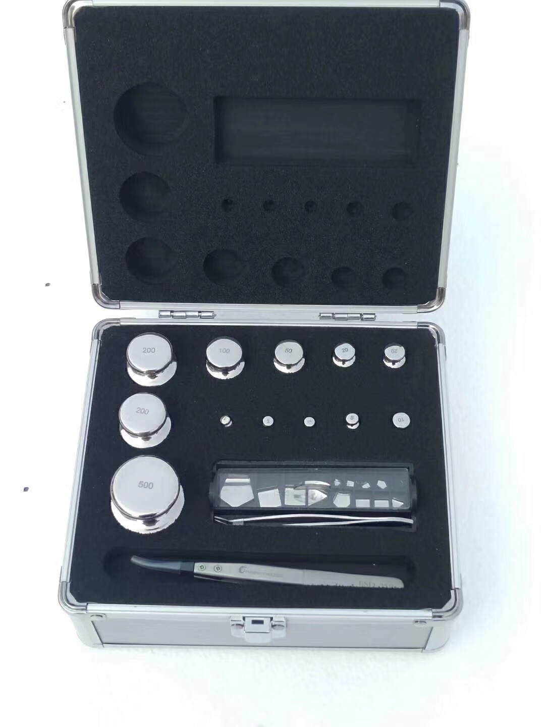 1mg-500g套装 不锈钢砝码 M1F2F1E2级标准砝码天平砝码电镀铬砝码