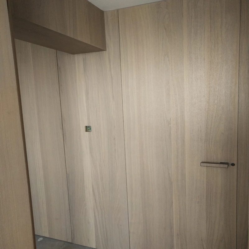 免漆木饰面板天然黑胡桃钢刷KD科定板沙发背景墙实木皮饰面涂装板