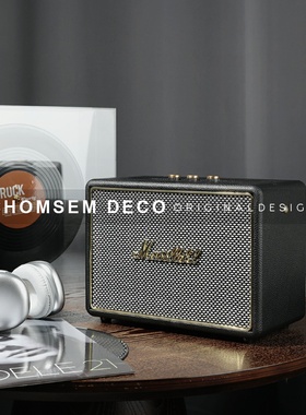 现代创意复古音响桌面摆件样板间客厅玄关酒柜装饰品书房书架摆设