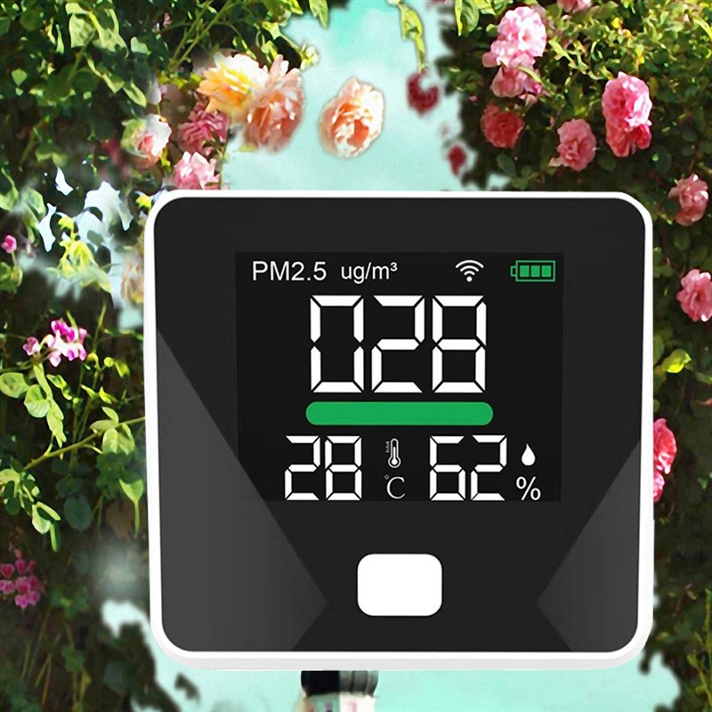 Tuy涂鸦智能PM检测仪室内联动粉尘雾霾激光传感器温湿三合一