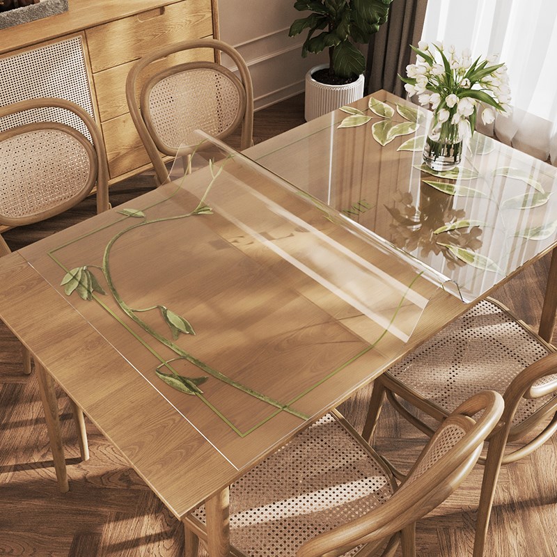 PVC软玻璃桌垫防水防油茶几桌布防烫隔热桌面保护垫免洗可擦