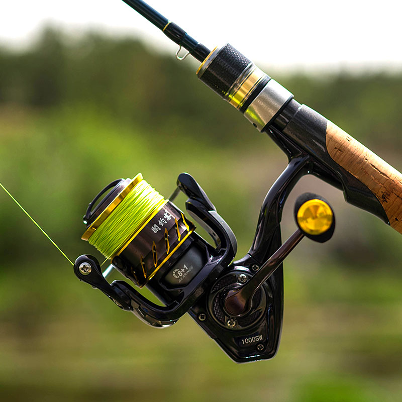 路亚纺车轮 全金属微物专用1000/2000型无间隙 浅线杯斜口马口轮