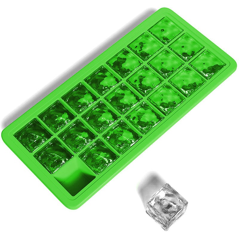 品上人带盖硅胶冰格模具儿童辅食冰块制冰盒易取方形冰格威士忌
