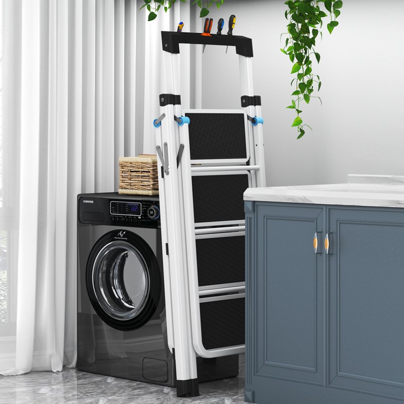 置地梯子晾衣架加厚工具架梯子移动室内外梯子晾衣架多功能梯