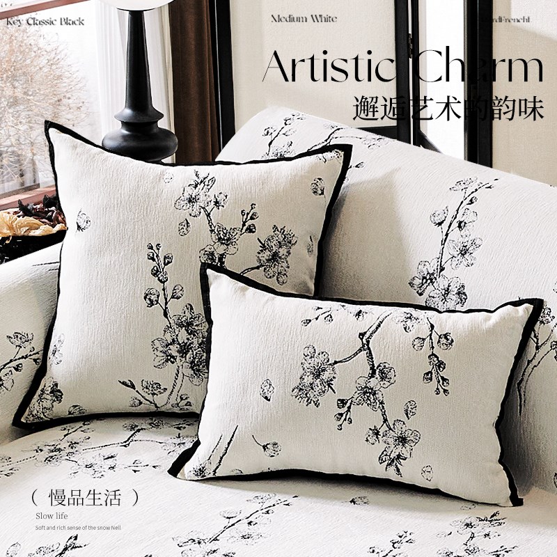 法式抱枕靠垫腰枕客厅沙发靠枕套2025新款床头靠背垫腰靠垫可拆洗