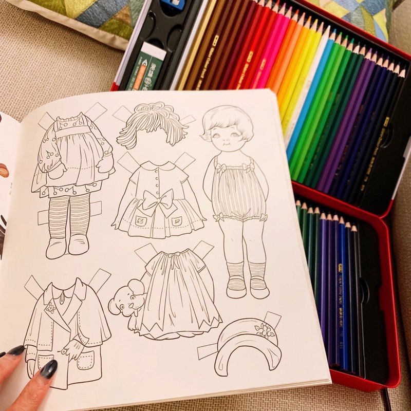 韩国Dingles Dolly丁格尔多莉公主涂色书填色本孕妇胎教减压绘画