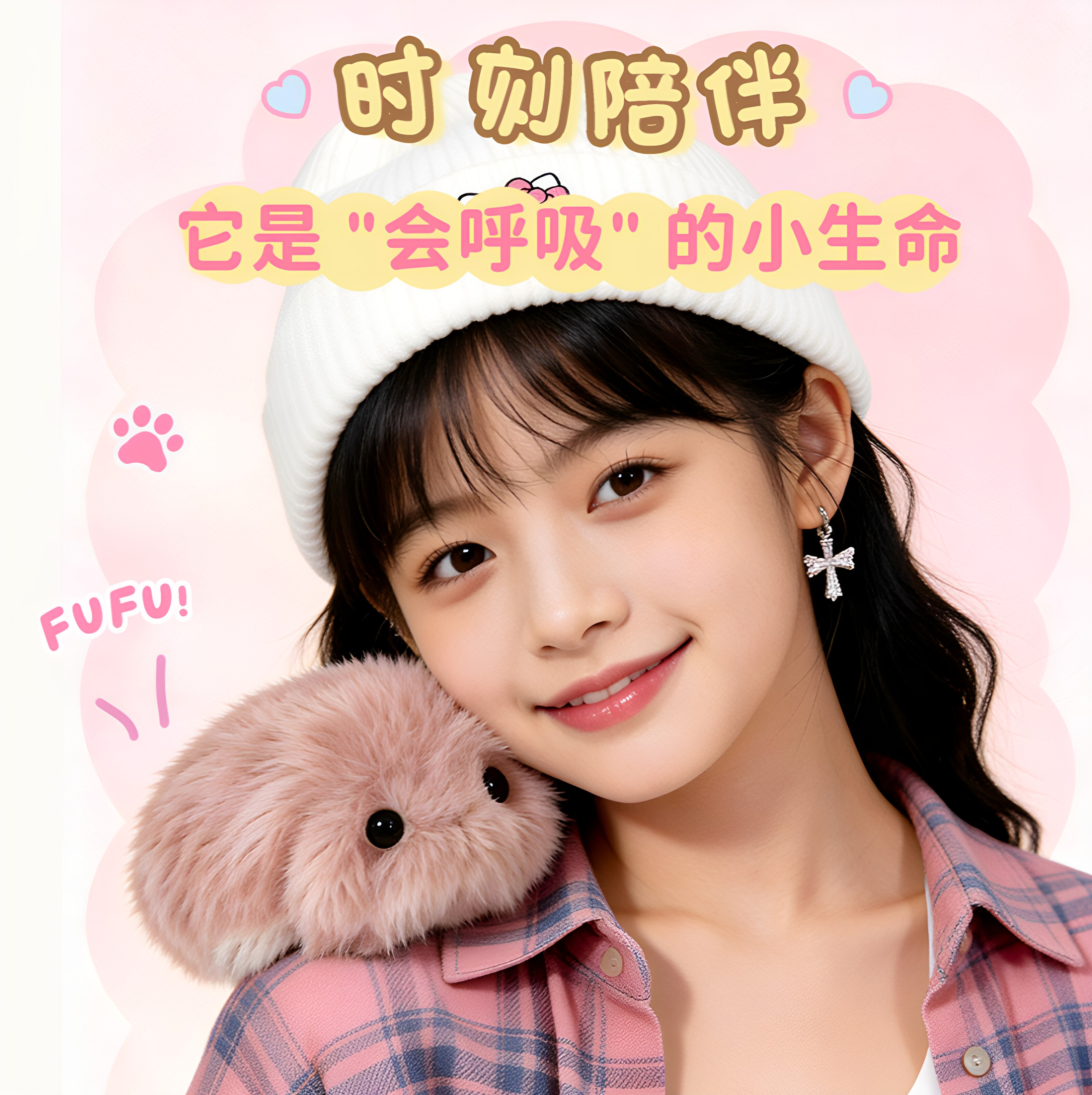 AI陪伴机器人儿童玩具个性化养成陪伴成长互动小日记软萌智能触摸