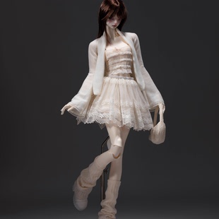 已关仓 DollZone三分bjd娃衣 70女体 奶油白梨娃衣衣服套装