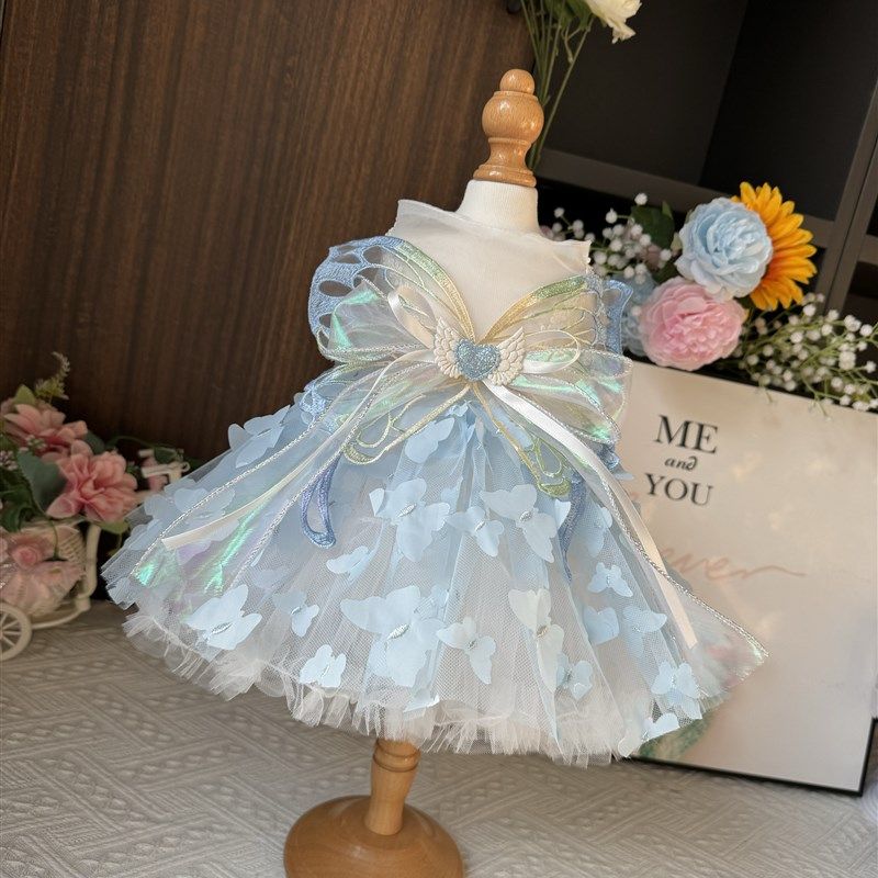 幻彩蓝蝴蝶翅膀春夏比熊泰迪贵宾仙气裙薄款猫咪防掉毛公主裙手工,宠物/宠物食品及用品,猫宠物服装/雨衣（新）,淘宝优惠券,粉丝福利购,淘宝优惠卷