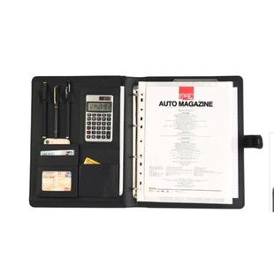 皮面夹加厚垫板票夹合约夹开单夹板销售夹插页采购合同夹材料卡袋