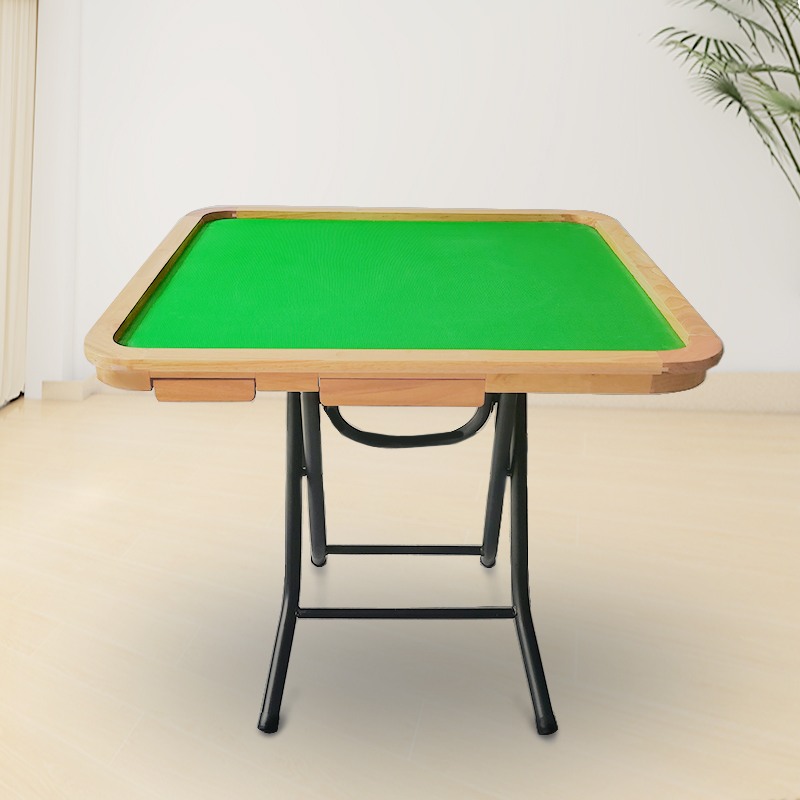 手动实木麻将桌餐桌两用折叠手搓便携式麻雀枱家用简易多功能 台
