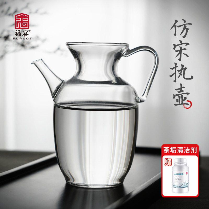 仿宋小茶壶公道杯过滤执壶玻璃泡茶壶小枣壶耐热加厚绿茶泡茶器