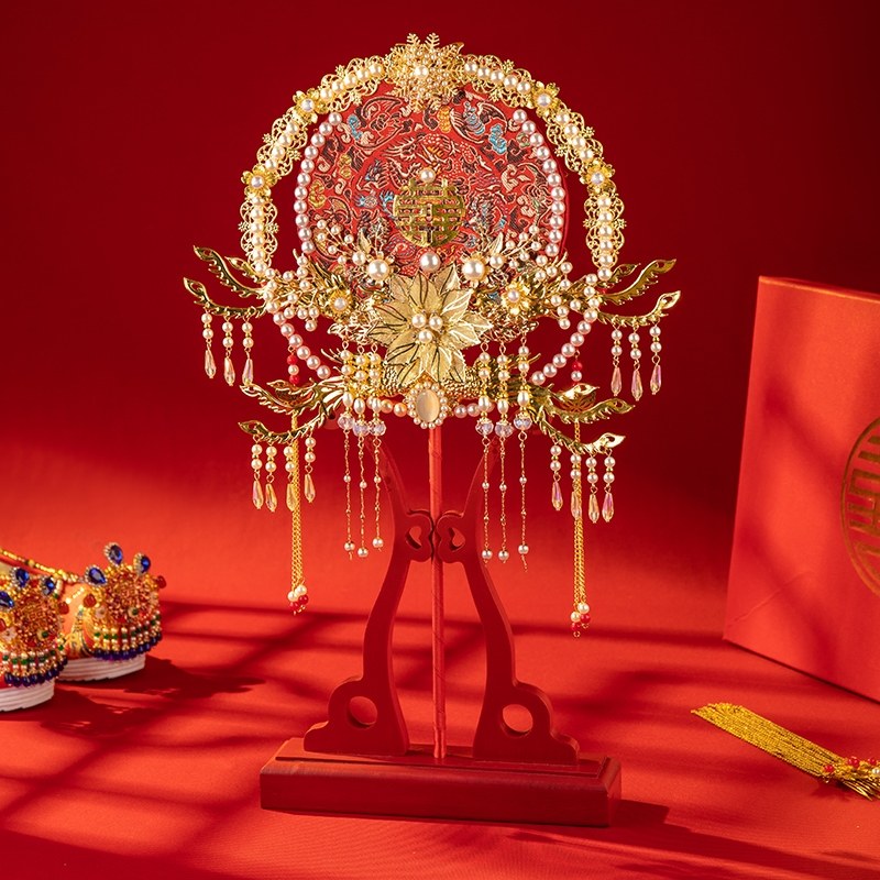 舞绣缘新娘团扇diy材料包中式秀禾服喜扇手工结婚礼古风成品扇子,鲜花速递/花卉仿真/绿植园艺,新娘手捧花,淘宝优惠券,粉丝福利购,淘宝优惠卷