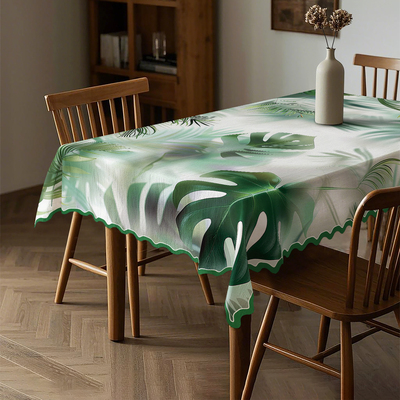 新款高档特别好看的植物棉麻桌布布艺厚实防水防油茶几餐桌专用