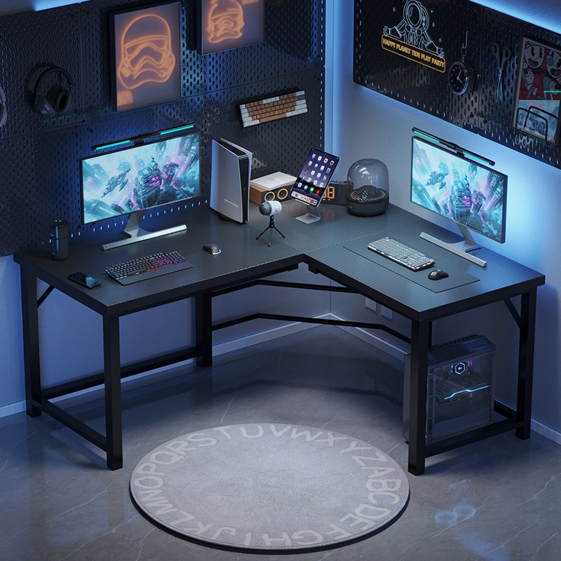 转角电脑桌电竞桌台式笔记本两用桌书架卧室拐角桌子办公桌游戏桌