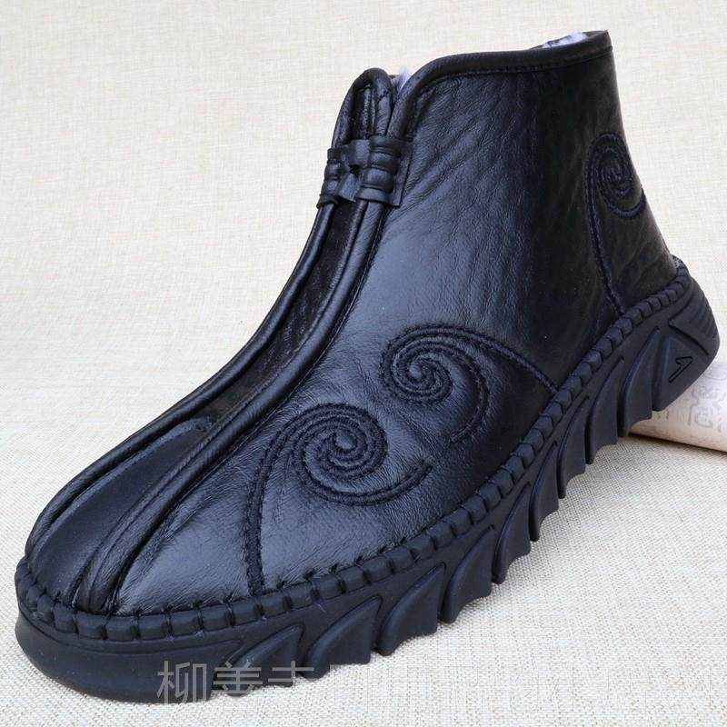 正品老男北京布鞋士冬季式加厚保暖兔毛棉鞋中汉鞋绣花道舒适鞋,流行男鞋,高帮鞋,淘宝优惠券,粉丝福利购,淘宝优惠卷