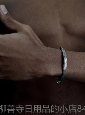 正品VIXTORM ammer 925银手镯H 原创设计个性款 机黑械纯暗系列半