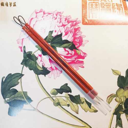 正品陈国笔庄青花小楷毛笔狼羊兼毫定抄经灵飞经清簪小花初学书成