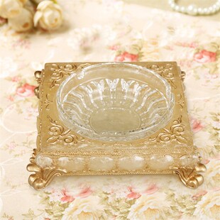 创意摆件现代简约家居客厅装 饰工艺品烟缸 树脂烟灰缸复古时尚 欧式