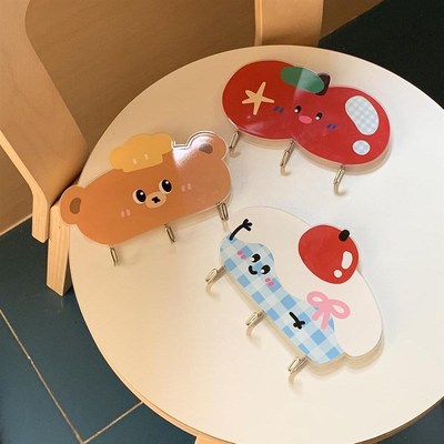 卡通挂钩墙上衣帽钩玄关粘钩门后挂衣钩免打孔固定强力承重浴室