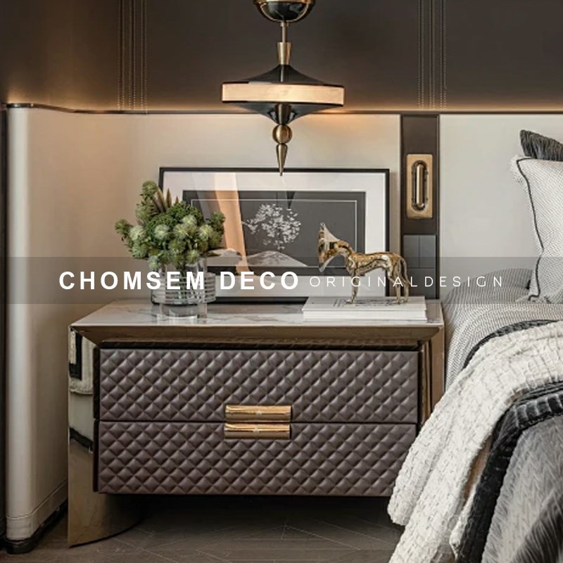 样板间卧室床头柜软装黑白艺术装饰画几何摆件博古架电视柜工艺品