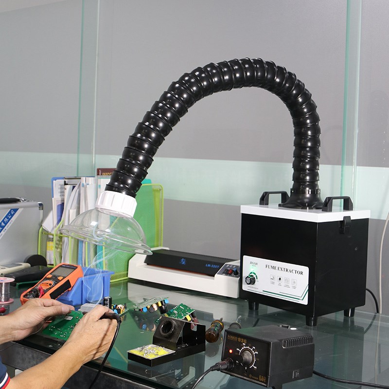 韩强焊锡激光打标雕刻烙铁烟雾净化器维修台实验室桌面小型排烟机