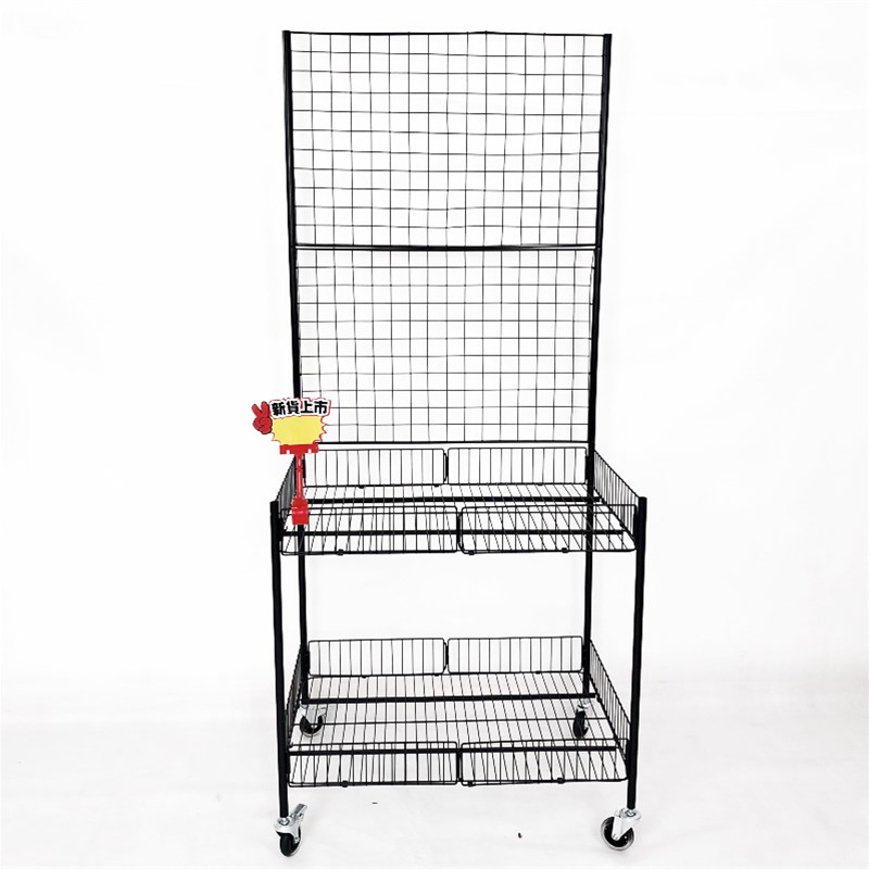 升级背栏 摆摊桌 折叠 货架背网货架挂网格促销推车摆摊折叠货架