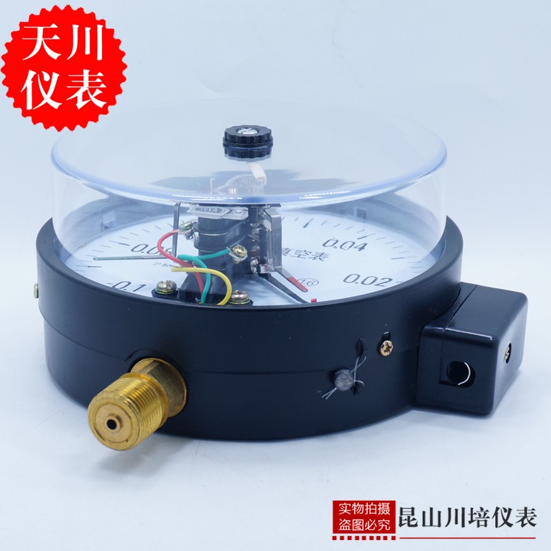 上海天川仪表-0.1-0MP真空电接点压力表YXZ-1负压电接点压力表